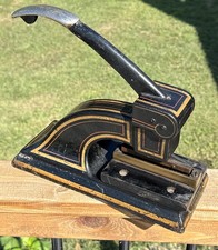 Antique 1890s B. F. Cummins Initial Perforating Cast Iron Leather Punch Machine