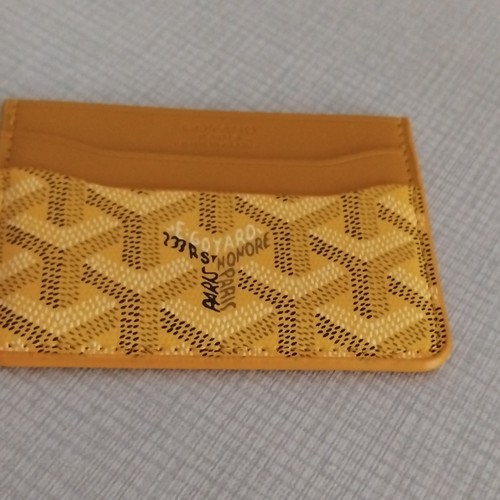 Goyard porte cartes cuir toile - porte-cartes,