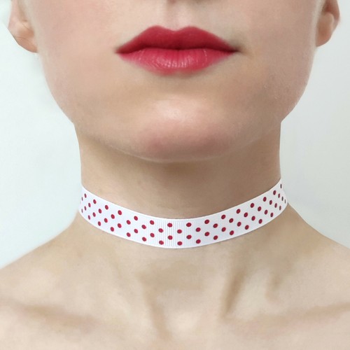 Collier ras cou polka - de, dots