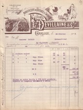 CHARLIEU - INVOICE LOUIS DEVILLAINE & CIE - TOYS, CHILDREN'S CARS - 1908