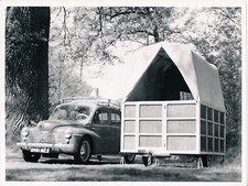 1960 CAR - Renault 4 hp and trailer caravan - NV 2799