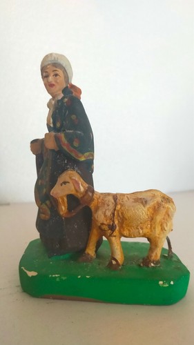 Santon femme la - femme, chèvre