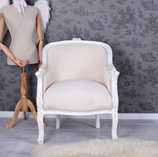 Fauteuil Shabby Chic Rococo Chaise Louis XV Exclusiv Bergere en Confessional