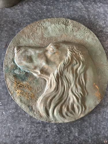 Plaque funéraire bronze - funéraire,
