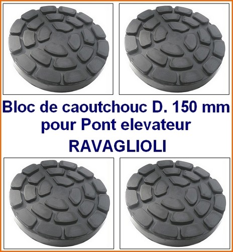 4xbloc caoutchouc 150 - 150, mm
