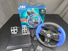 Logitech Driving Force EX Steering Wheel + Pedals - PS2 w/ Box VIDEO DEMO! ??✅
