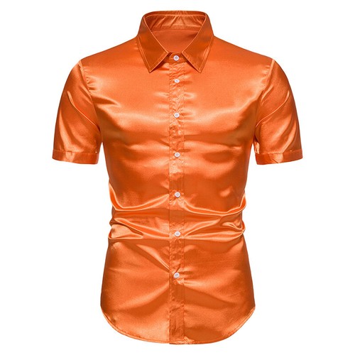 Hommes satin robe - satin, chemise