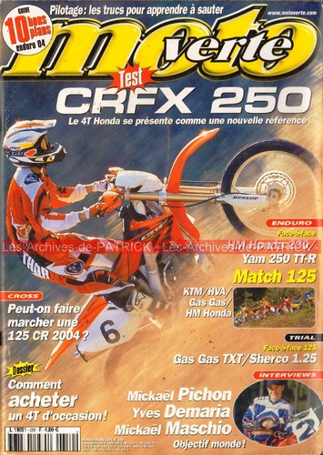 Moto verte 359 honda 125 - 359, cr