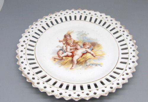 Assiette decor aux angelots - decor,