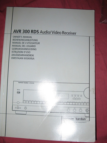Notice harman kardon avr300rds - notice,