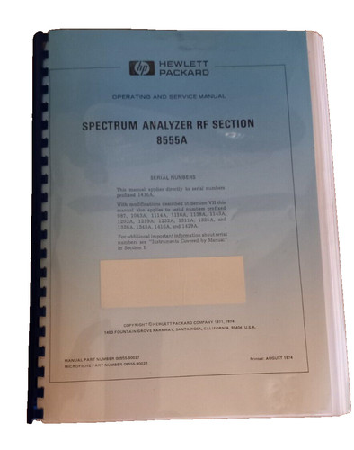 Analyseur spectre hp8555a - de,