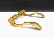 ▨7X7mm old pair of bronze door stand handles, vintage, door handle