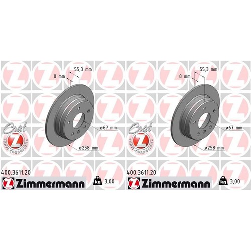 Zimmermann disques 258mm - 2x,