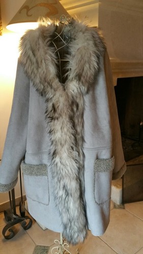 Manteau imitation daim et - manteau,