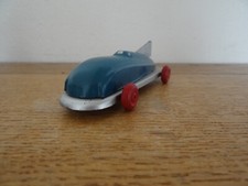 Very Rare Streamline Autostrada France Car in Blue Silver Sheet Metal Wood Wheel