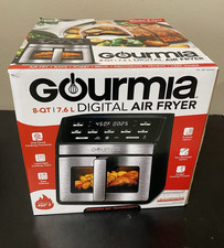 (New Open Box) Gourmia 8 QT Digital Air Fryer Window & Light, Countertop Black