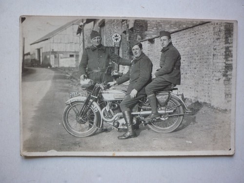Carte photo moto militaire