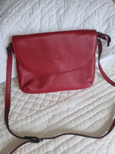 Sac main sacoche cuir rouge - a,