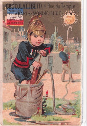 Chromo thème sapeurs pompiers - chromo,