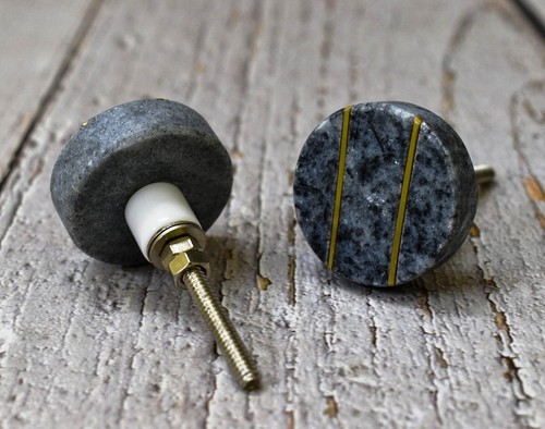Bouton rond moderne marbre - moderne, en