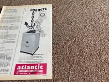 VBK38 1960'S FRENCH ADVERT 11X4 ATLANTIC LA MACHINE A BIEN LAVER