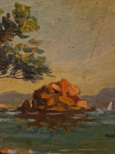 Tableau peinture huile marine - huile,