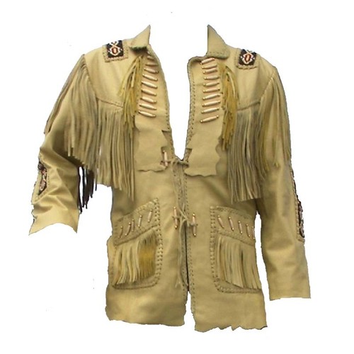 Hommes frange beige western - hommes, la