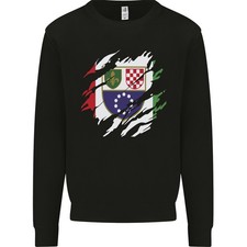 Sweat À Capuche Pour Hommes Drapeau De La Bosnie-Herzégovine Jour De Football