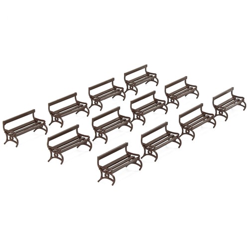 12pcs marron modèle - modèle, bancs