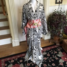 Vintage Japanese 2 Kimono Geisha Obi Tabi Jori Obijime 16 Pc Set Authentic