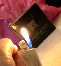 LIGHTER @ Silver Match 54 ARGENT @ Solid Silver Gas Lighter Lighter Accendino