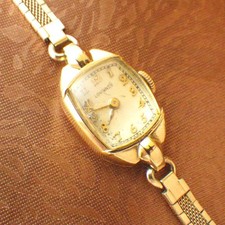 Rare Vintage Longines Swiss 17 Jewels Gold-Plated Manual Wind Watch 1940s