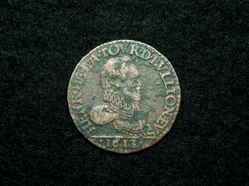 Liard cuivre rouge 1613 - rouge, sedan