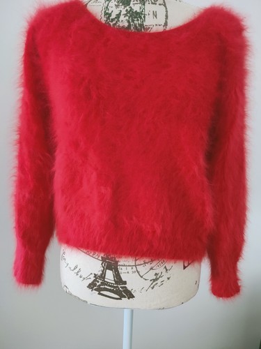 Sweater angora fuzzy fluffy