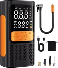 Portable Air Pump Tire Inflator,150PSI with Digital Gauge,Rechargeable Emergency