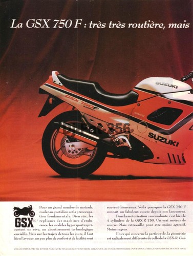 Publicité moto suzuki - moto, gsx-f