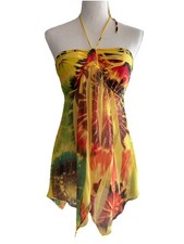 Vintage Early 2000’s Belinda Halter Flowy Top Size L USA Tag NYC Fashion Latina