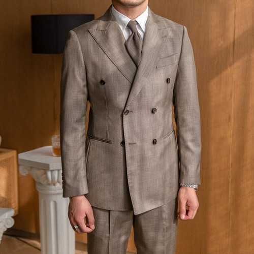 Men linen double breasted - men,