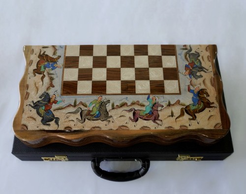 Jeu échecs backgammon scène