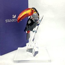 Swarovski Crystal Toucan Figurine 5493725 with Box & L Display Stand – Large