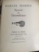 Marcel Marien „Resucees et Dissemblances“ Galerie La Maree 1975 + documents