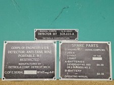 US SCR/625 Mine Detector Plate Anti-Tank Detector M-1 Engineer WW2