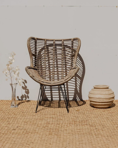 Ernest fauteuil en osier - en,