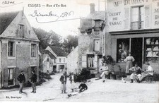 CPA 02 ESSISES RUE D'EN BAS (BEAUTIFUL STREET ANIMATION + TOBACCO DEBIT