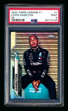 2020 TOPPS CHROME F1 #1 LEWIS HAMILTON RC REFRACTOR IMAGE VARIATION SP PSA 9!
