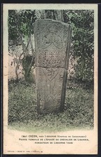 CPA Créon, Pierre Tombale de l´Épouse du Chevalier de Liburnia 