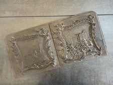 Fireplace plate stove cast iron old 19th century France