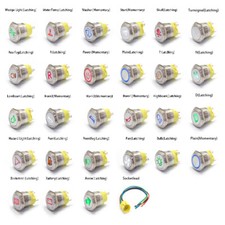 12V 22mm Bouton Poussoir