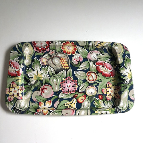 Elite metal canape tray floral - canape,
