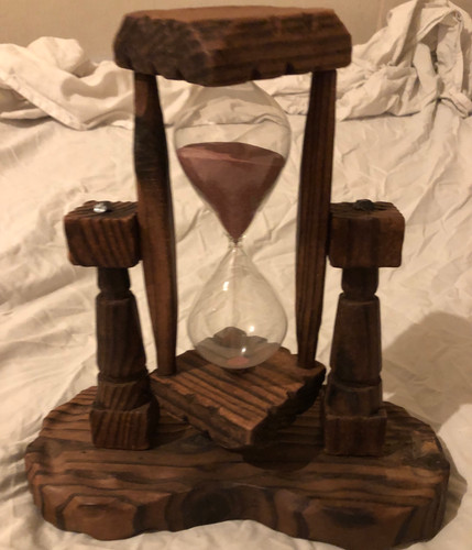 Sablier artisanal bois - sablier, en